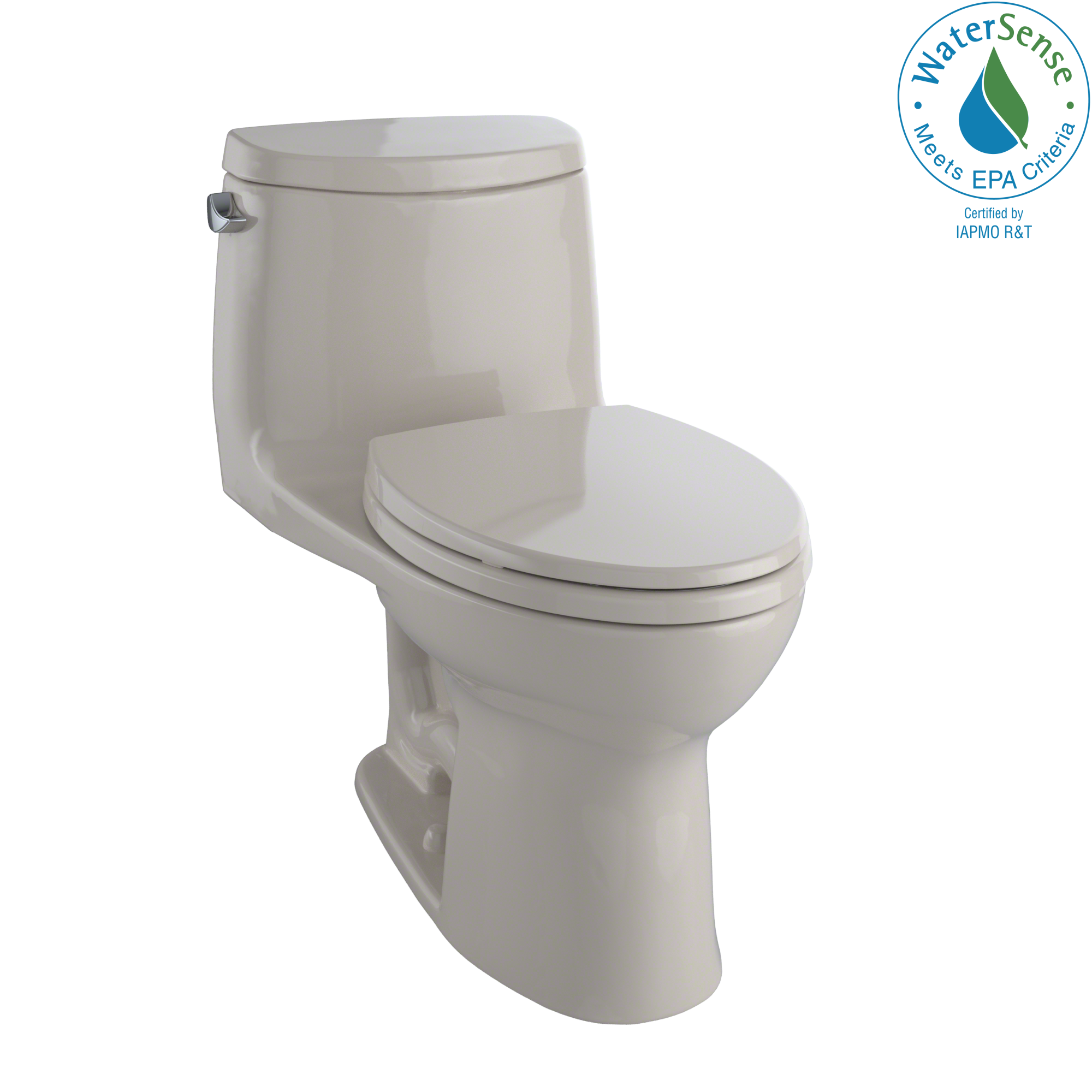 TOTO® UltraMax® II One-Piece Elongated 1.28 GPF Universal Height Toilet with CeFiONtect™, Bone - MS604114CEFG#03