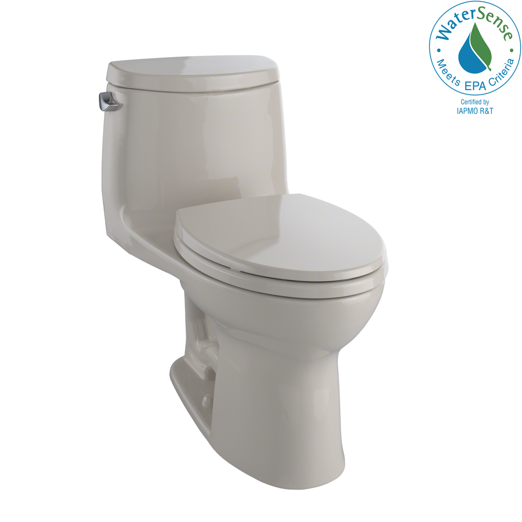 TOTO® UltraMax® II One-Piece Elongated 1.28 GPF Universal Height Toilet with CeFiONtect™, Bone - MS604114CEFG#03