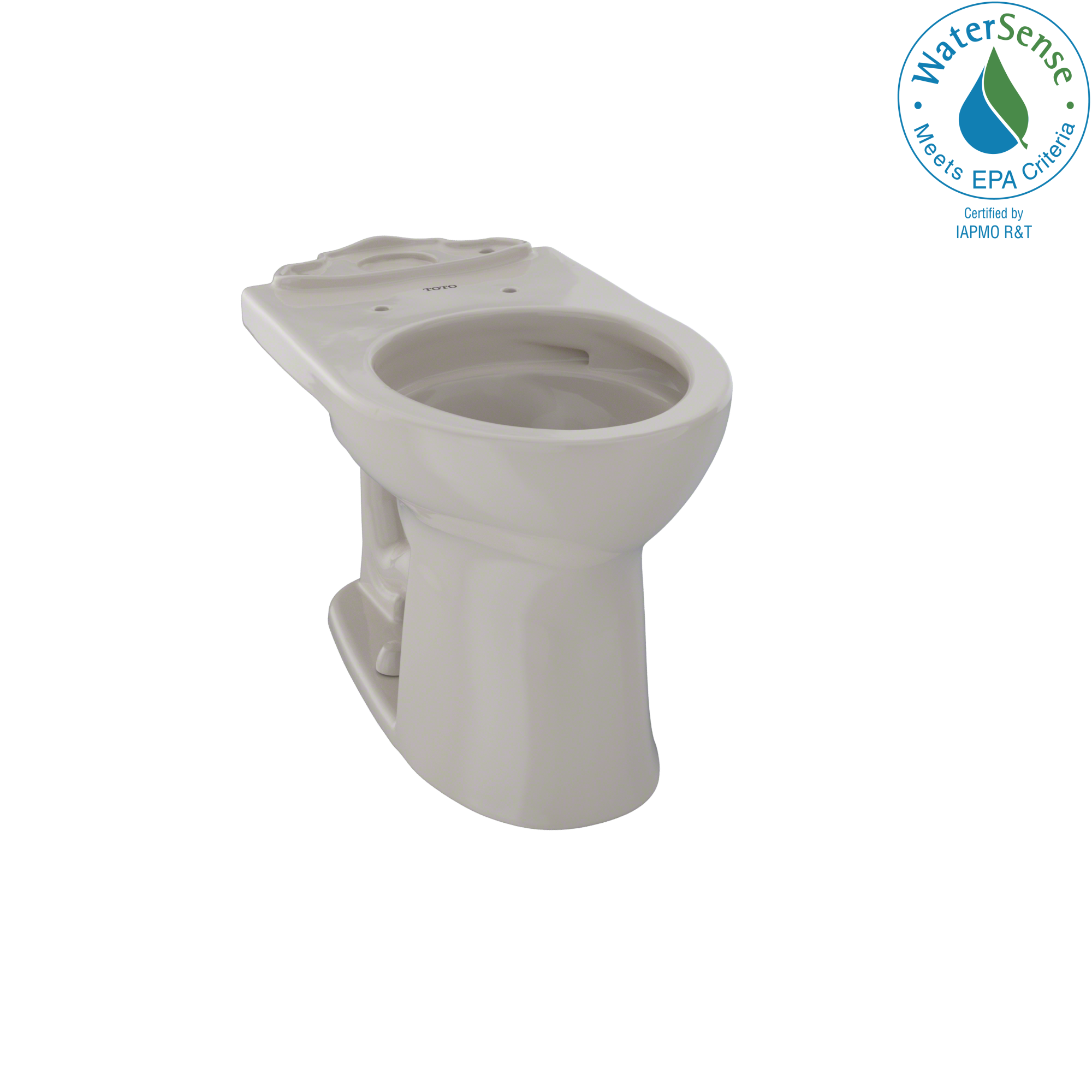 TOTO® Drake® II Universal Height Round Toilet Bowl with CeFiONtect™, Bone - CST453CEFG#03