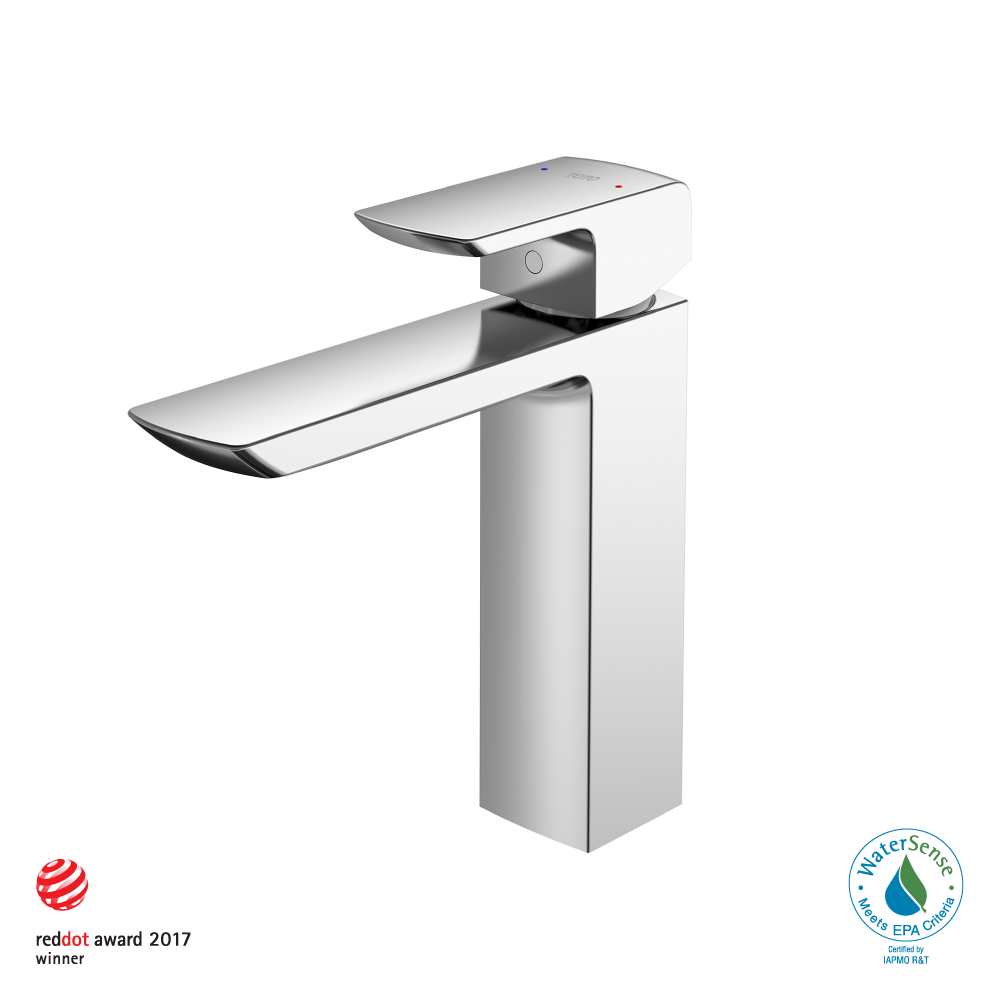 TOTO® GR 1.2 GPM Single Handle Semi-Vessel Bathroom Sink Faucet with COMFORT GLIDE™ Technology, Polished Chrome - TLG02304U#CP