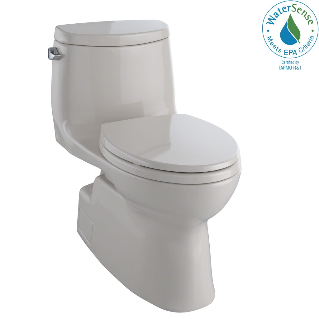 TOTO® Carlyle® II One-Piece Elongated 1.28 GPF Universal Height Skirted Toilet with CeFiONtect™, Sedona Beige - MS614114CEFG#12
