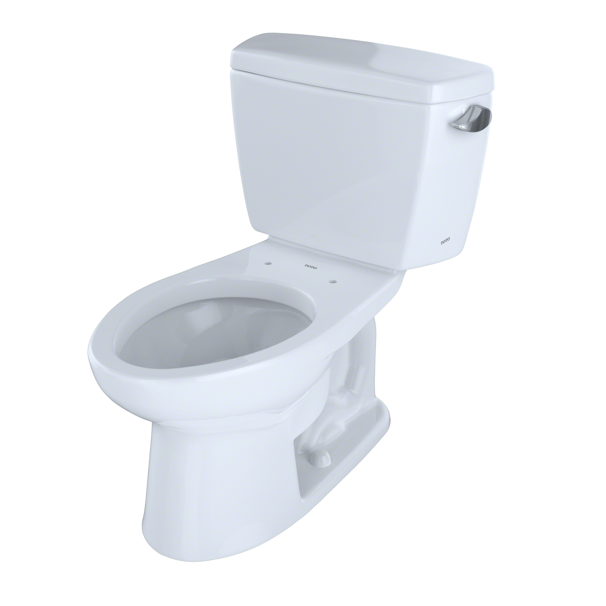 TOTO® Drake® Two-Piece Elongated 1.6 GPF Toilet with CeFiONtect™ and Right-Hand Trip Lever, Cotton White - CST744SGR#01