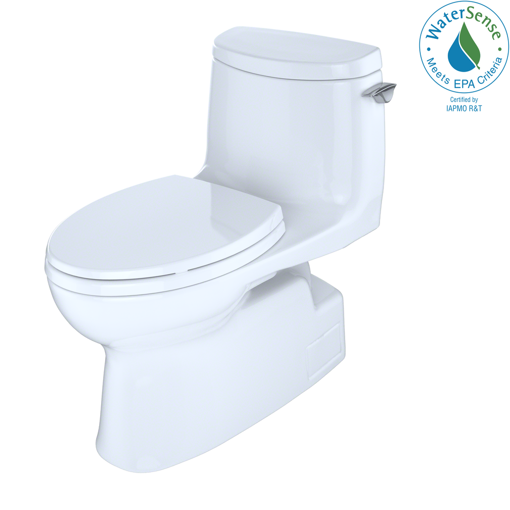 TOTO® Carlyle® II 1G® One-Piece Elongated 1.0 GPF Universal Height Skirted Toilet with CeFiONtect™ and Right-Hand Trip Lever