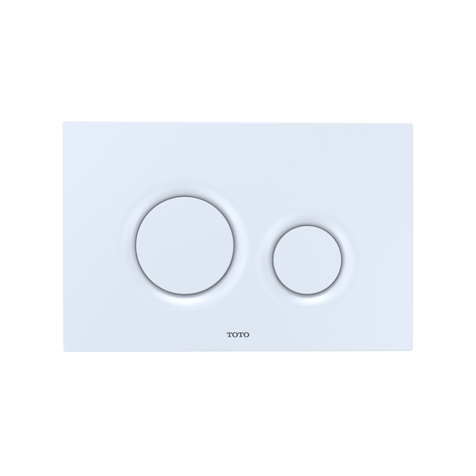 TOTO® Dual Flush Round Push Button Plate for Select DuoFit In-Wall Tank Unit, White Matte - YT930#WH