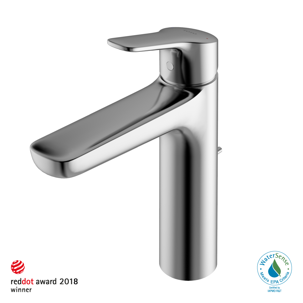 TOTO® GS 1.2 GPM Single Handle Semi-Vessel Bathroom Sink Faucet with COMFORT GLIDE™ Technology, Polished Chrome - TLG03303U#CP