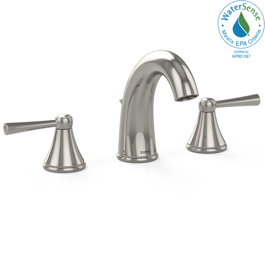 TOTO® Silas™ Two Handle Widespread 1.2 GPM Bathroom Sink Faucet, Polished Nickel - TL210DD12#PN