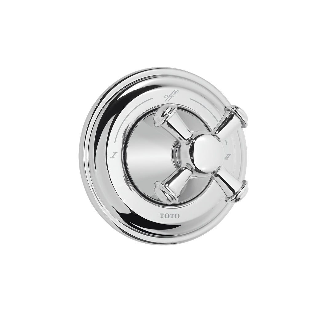 TOTO® Vivian™ Cross Handle Two-Way Diverter Trim with Off, Polished Chrome - TS220D#CP