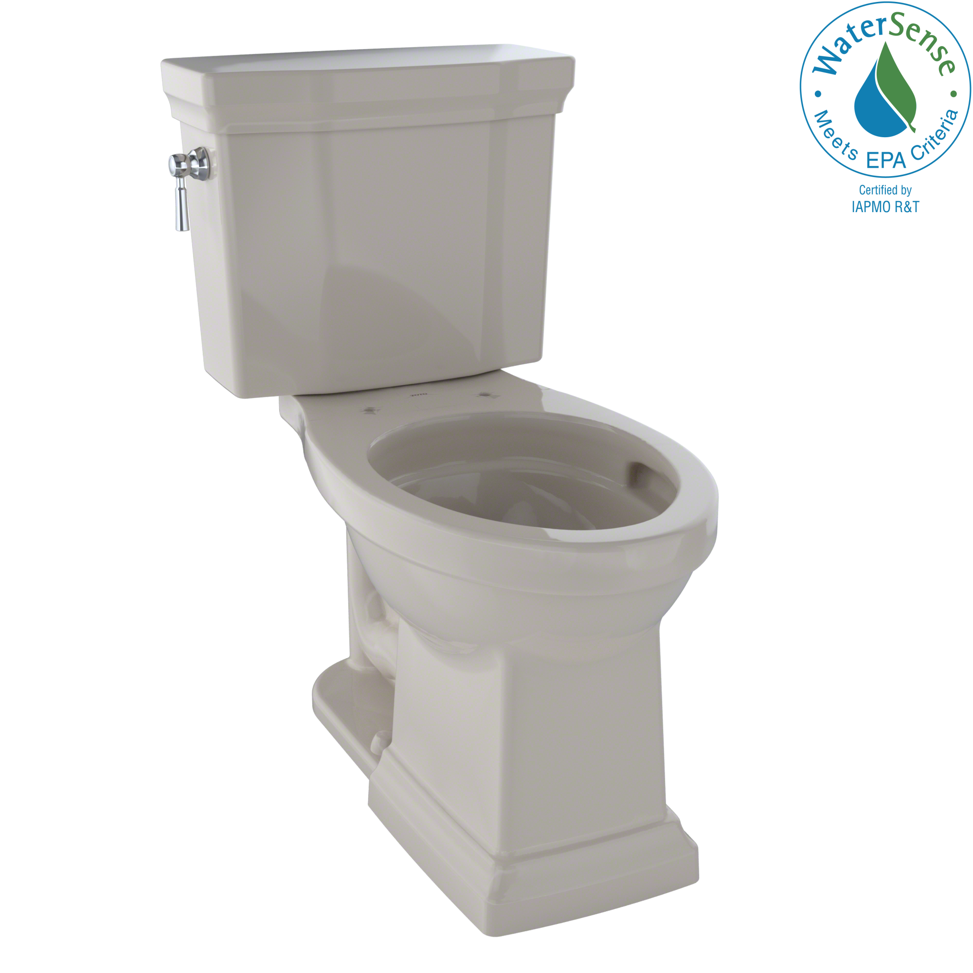 TOTO® Promenade® II Two-Piece Elongated 1.28 GPF Universal Height Toilet with CeFiONtect™, Bone - CST404CEFG#03