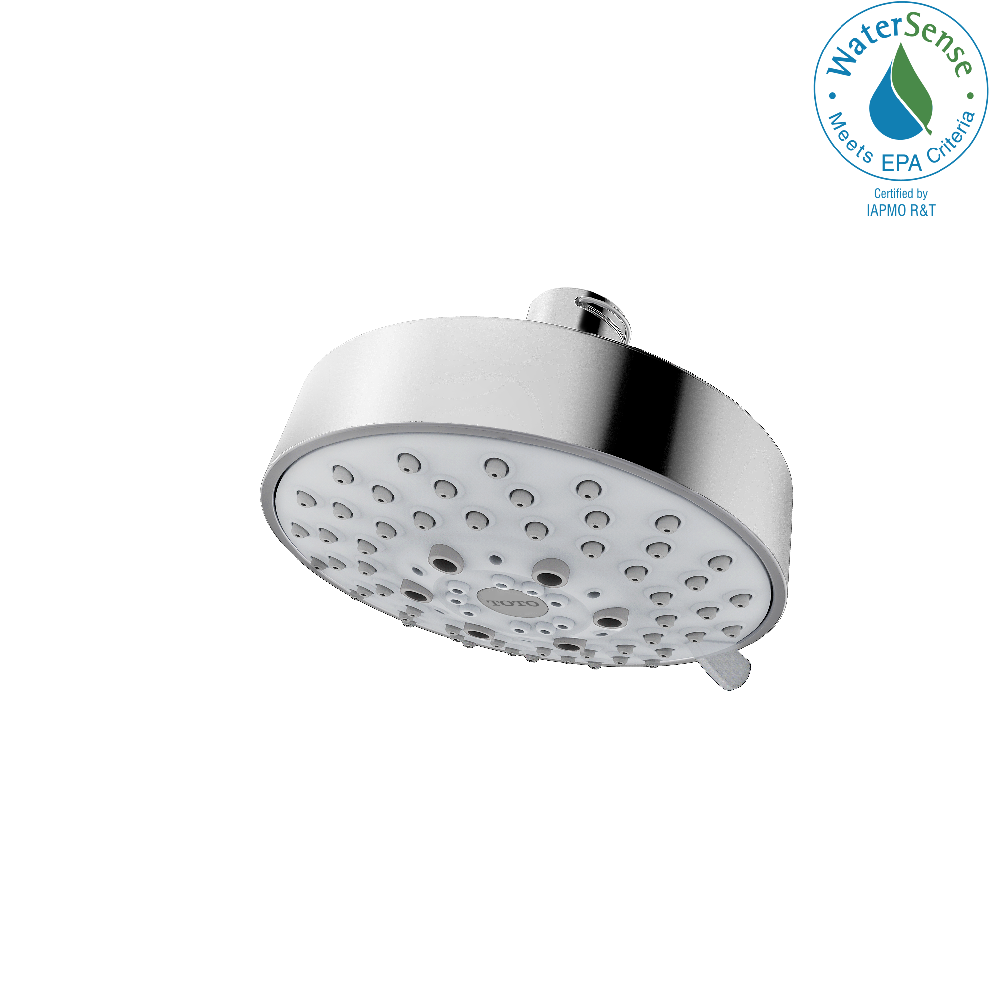 TOTO® L Series Modern Round Five Spray Modes 4 inch 1.75 GPM Showerhead, Polished Chrome - TBW01013U4#CP