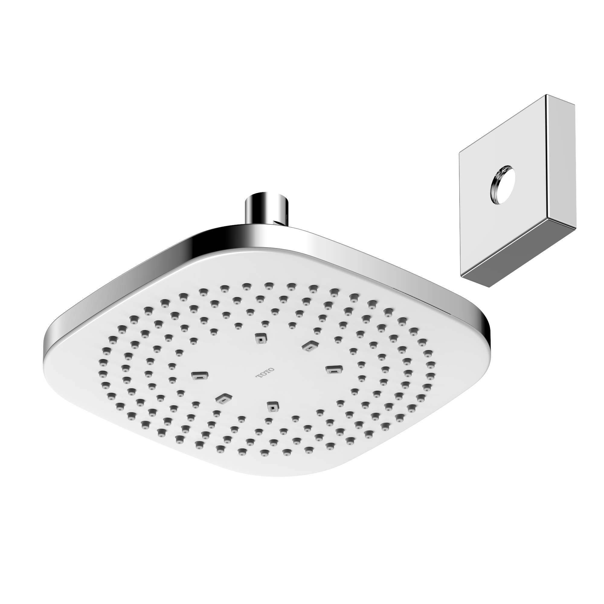 TOTO® G Series Square Single Spray 8.5 inch 1.75 GPM Showerhead with COMFORT WAVE™ Technology, Polished Chrome - TBW02003U4#CP