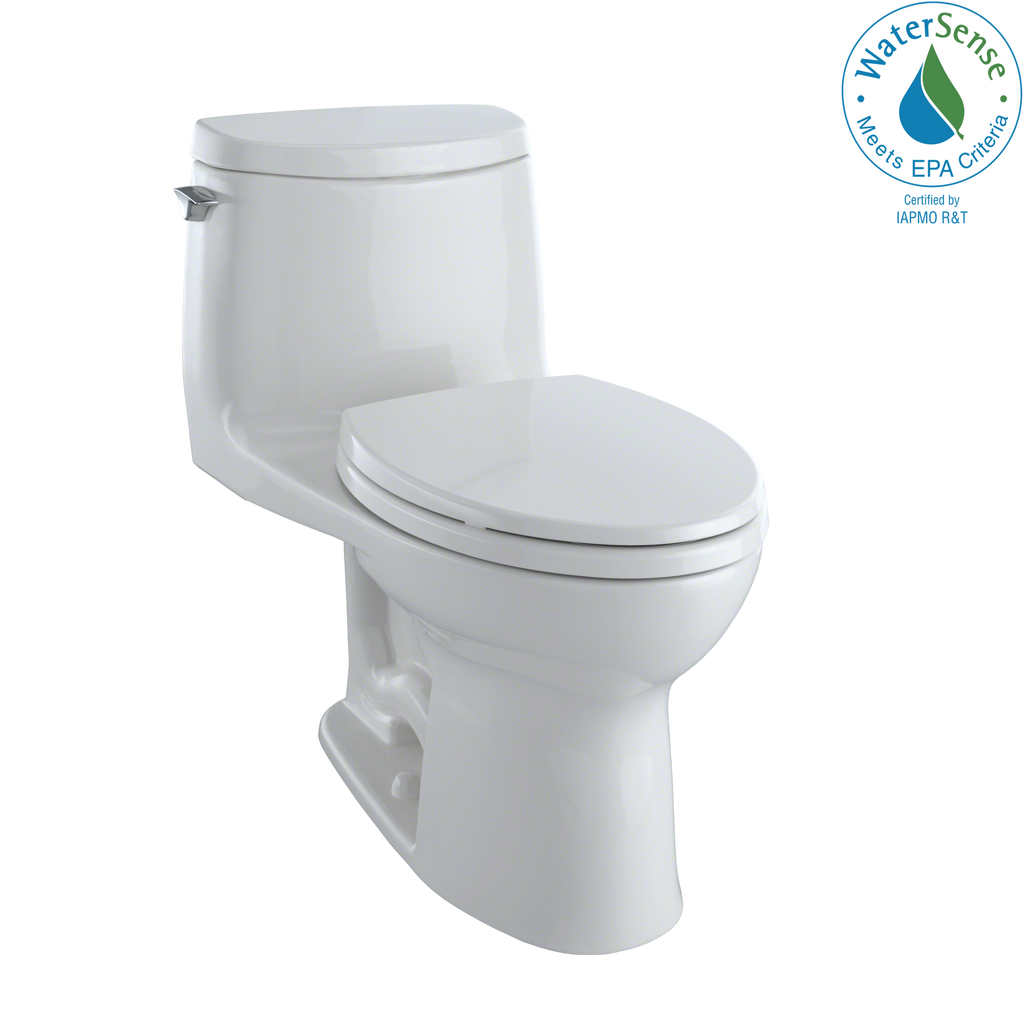 TOTO® UltraMax® II 1G® One-Piece Elongated 1.0 GPF Universal Height Toilet with CeFiONtect™, Colonial White - MS604114CUFG#11