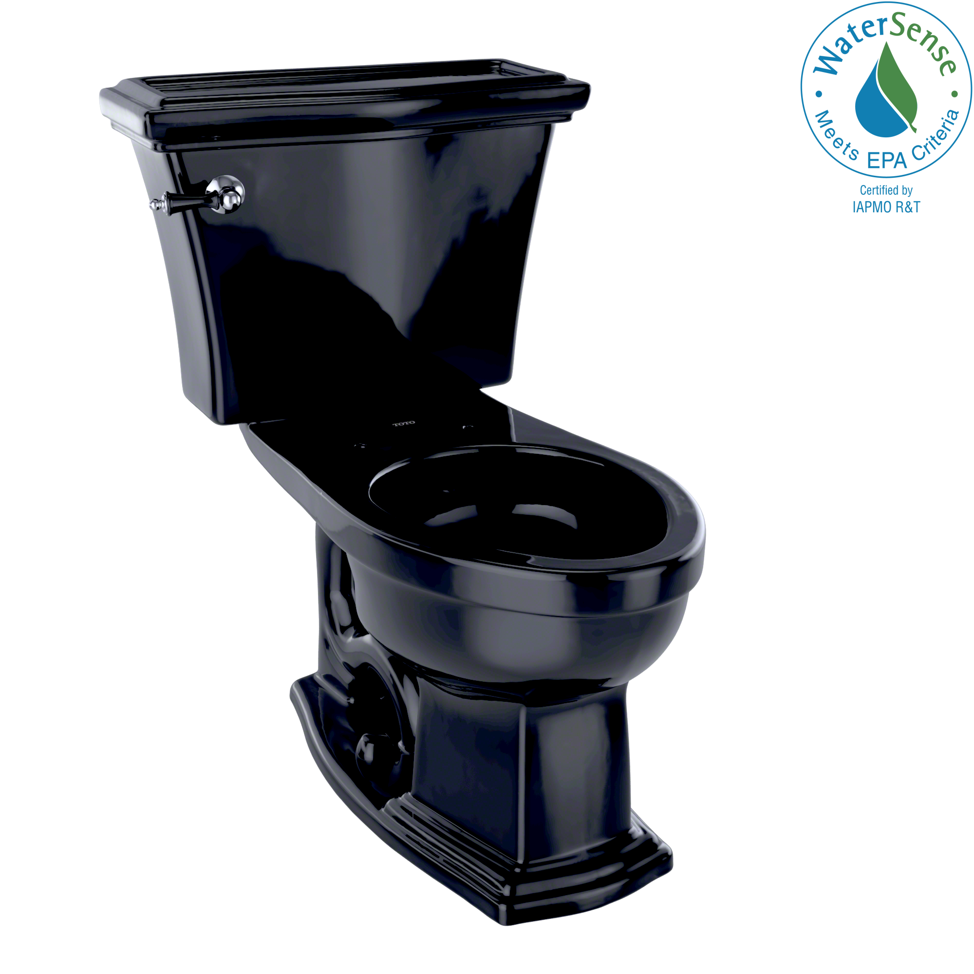 TOTO® Eco Clayton® Two-Piece Elongated 1.28 GPF Universal Height Toilet, Ebony - CST784EF#51