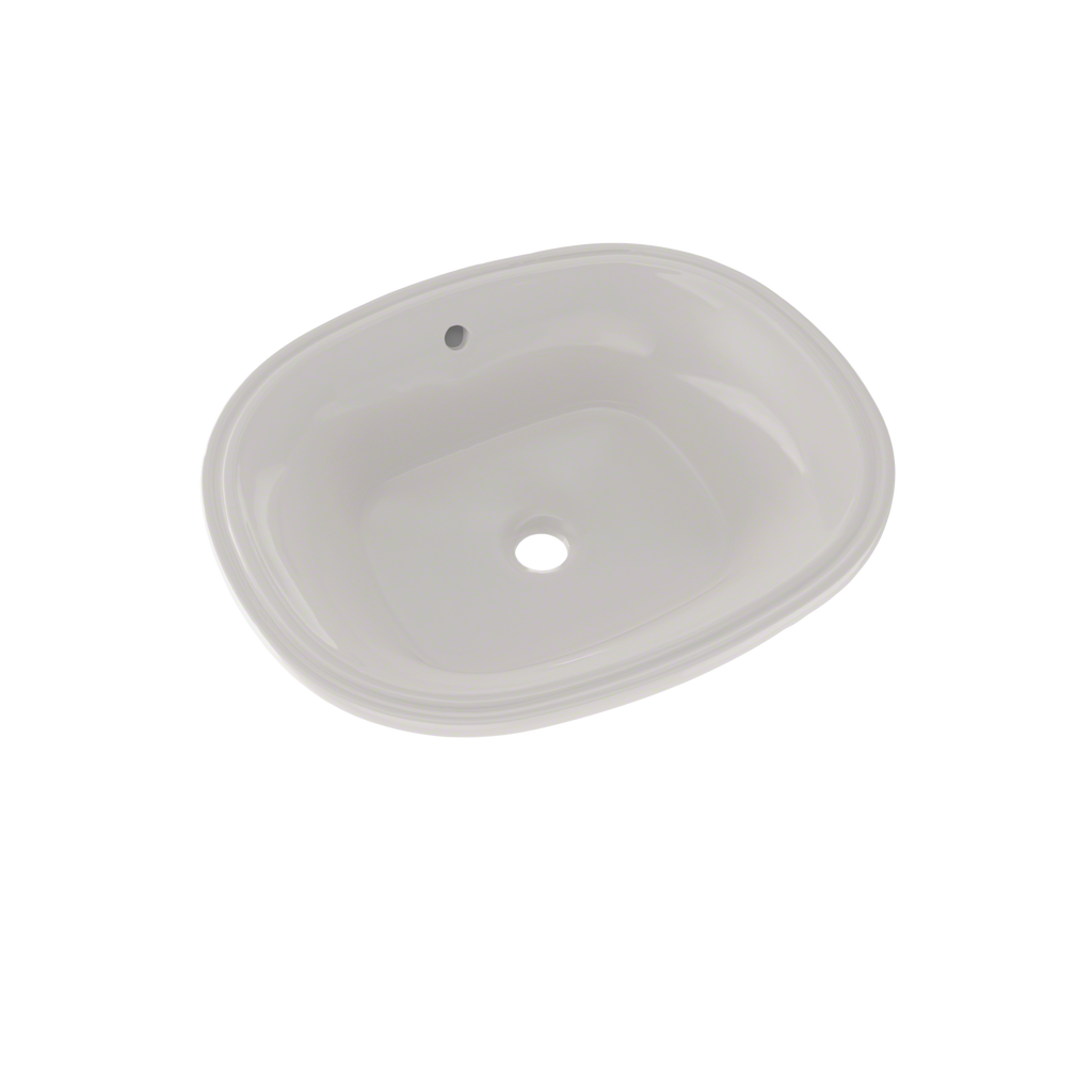 TOTO® Maris™ 17-5/8" x 14-9/16" Oval Undermount Bathroom Sink with CeFiONtect™, Colonial White - LT483G#11