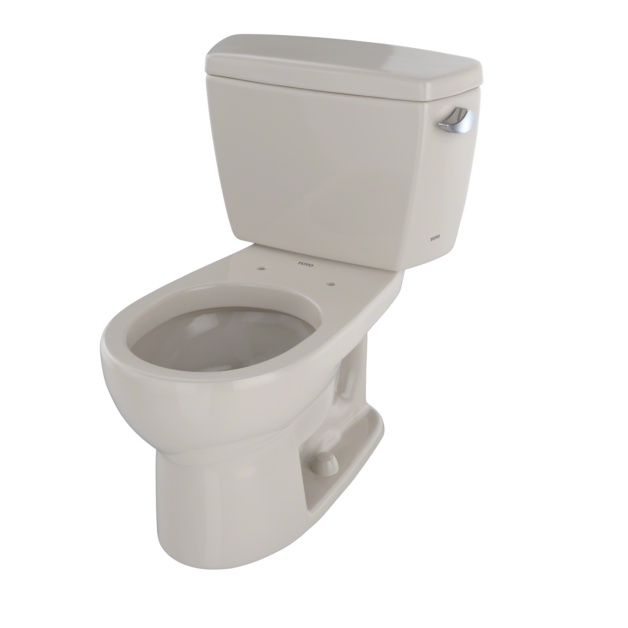 TOTO® Drake® Two-Piece Round 1.6 GPF Toilet with Right-Hand Trip Lever, Bone - CST743SR#03