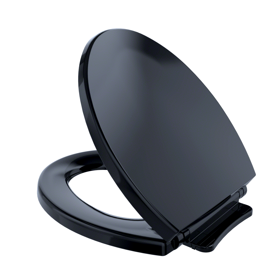 TOTO® SoftClose® Non Slamming, Slow Close Round Toilet Seat and Lid, Ebony - SS113#51