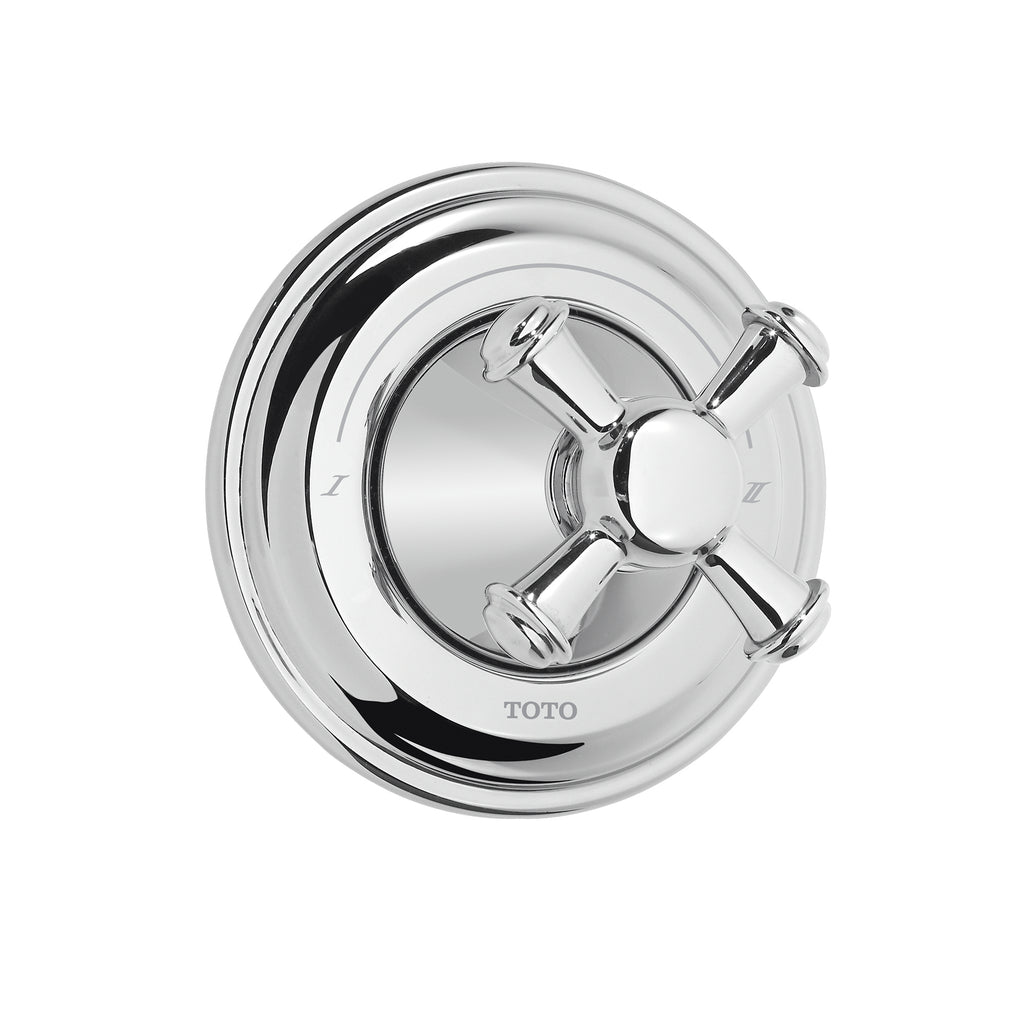 TOTO® Vivian™ Cross Handle Three-Way Diverter Trim with Off, Polished Chrome - TS220X#CP