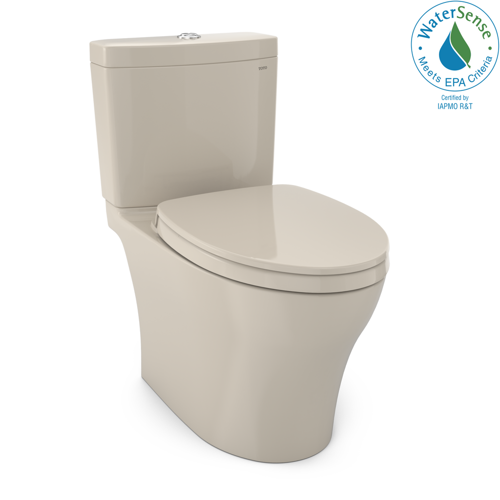 TOTO® Aquia IV 1G WASHLET+ Two-Piece Elongated Dual Flush 1.0 and 0.8 GPF Toilet with CEFIONTECT, Bone - MS446124CUMG#03