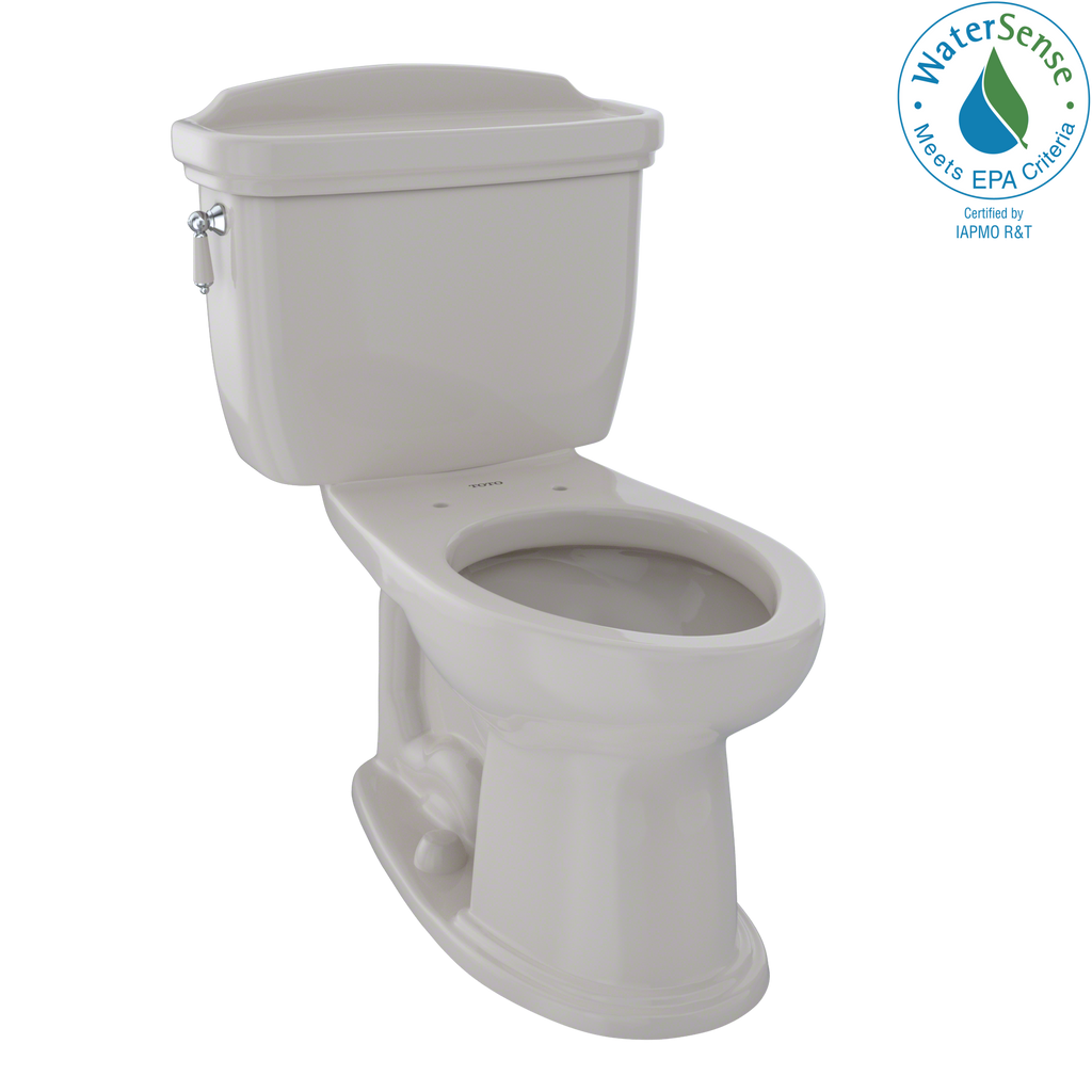 TOTO® Eco Dartmouth® Two-Piece Elongated 1.28 GPF Universal Height Toilet, Sedona Beige - CST754EF#12