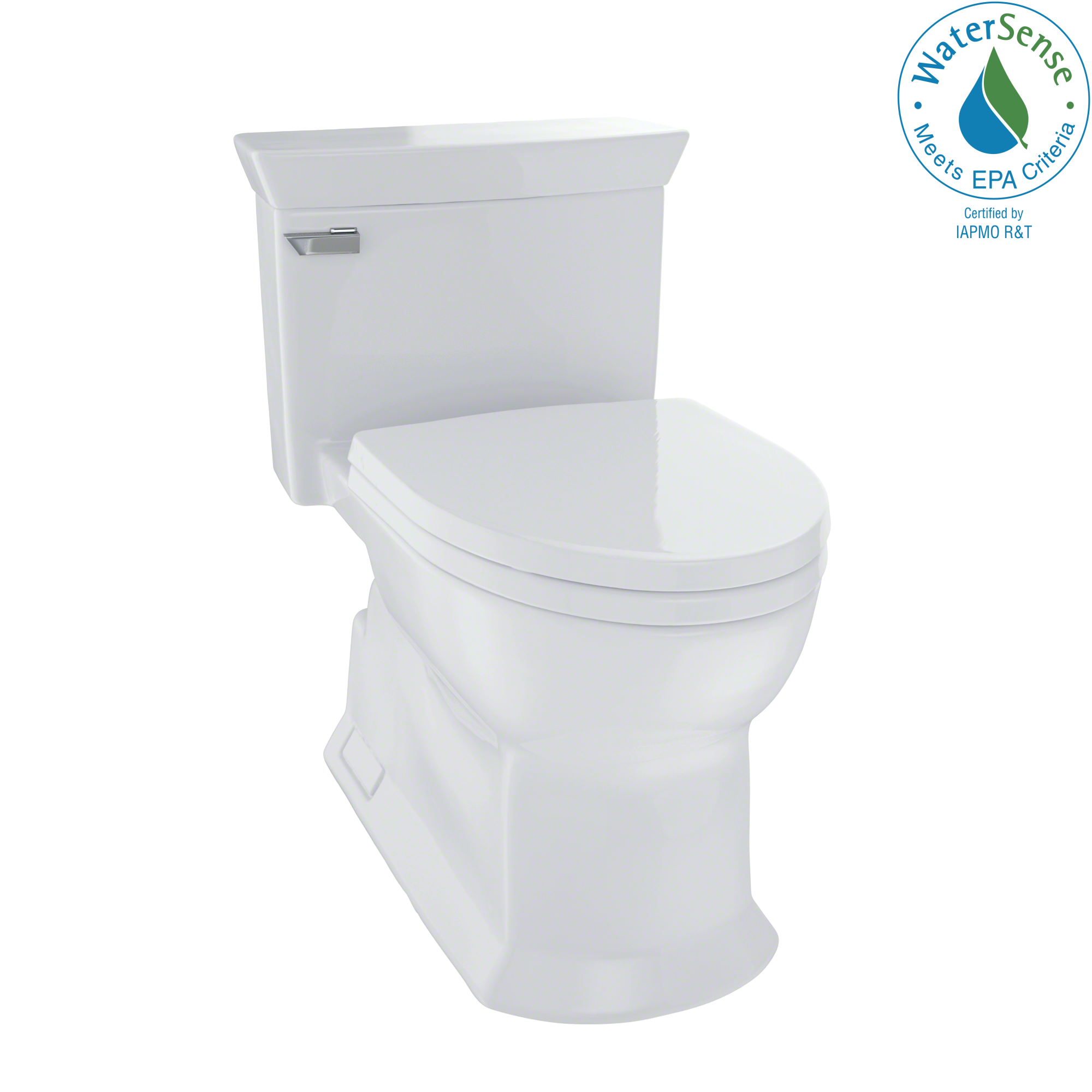 TOTO® Eco Soirée® One Piece Elongated 1.28 GPF Universal Height Skirted Toilet with CeFiONtect™, Colonial White - MS964214CEFG#11