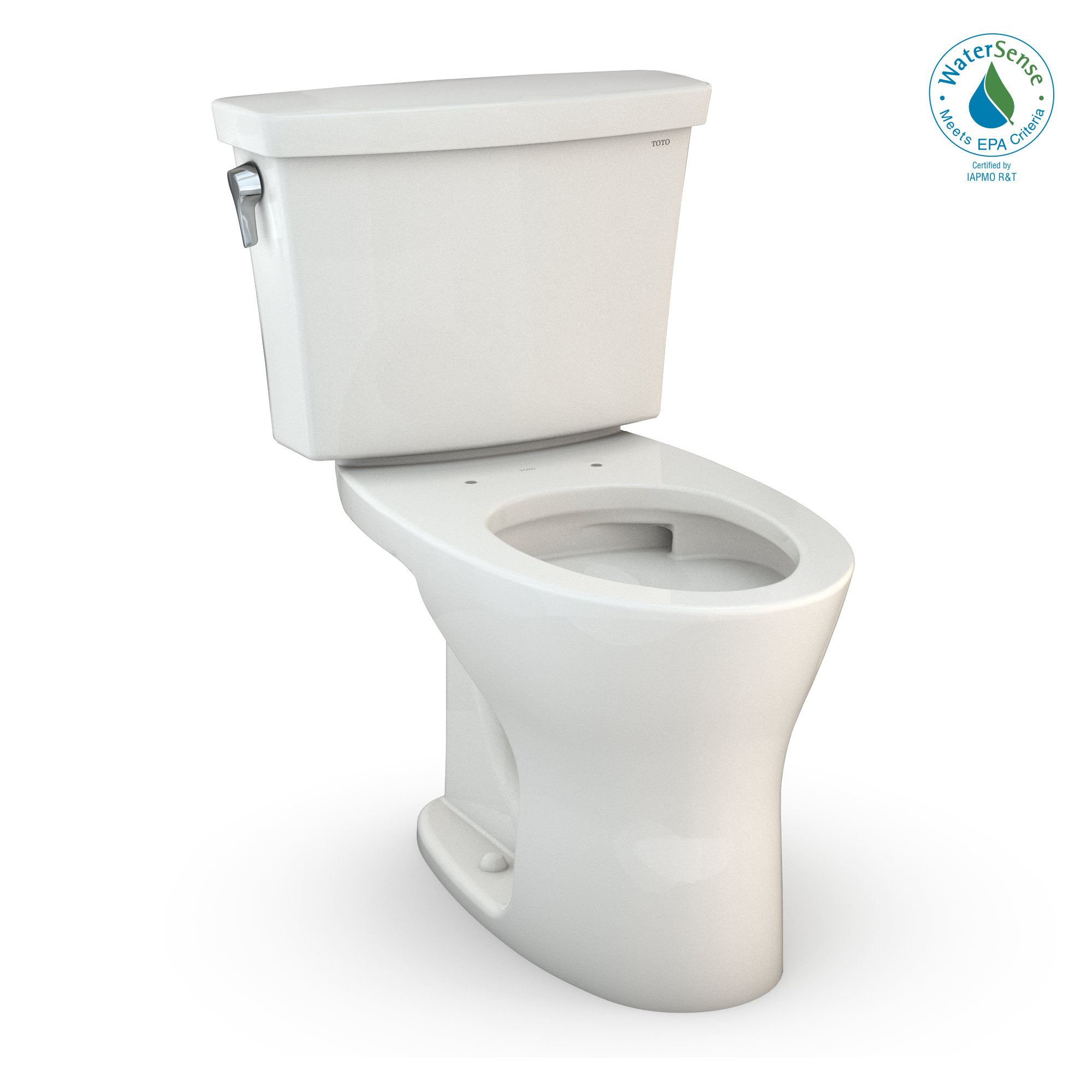 TOTO® Drake® Transitional Two-Piece Elongated Dual Flush 1.28 and 0.8 GPF Universal Height DYNAMAX TORNADO FLUSH® Toilet with CEFIONTECT®, Colonial White - CST748CEMFG#11