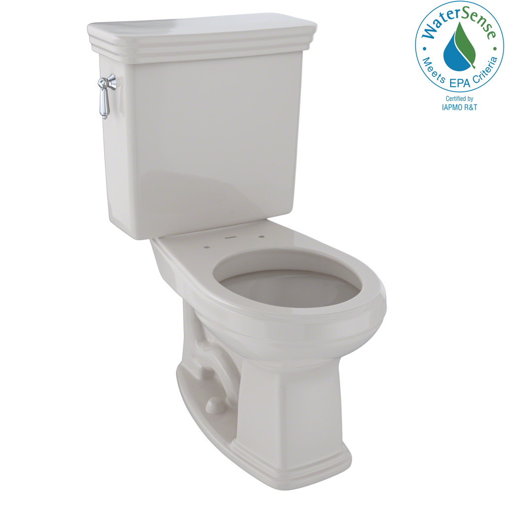 TOTO® Eco Promenade® Two-Piece Round 1.28 GPF Universal Height Toilet, Sedona Beige - CST423EF#12