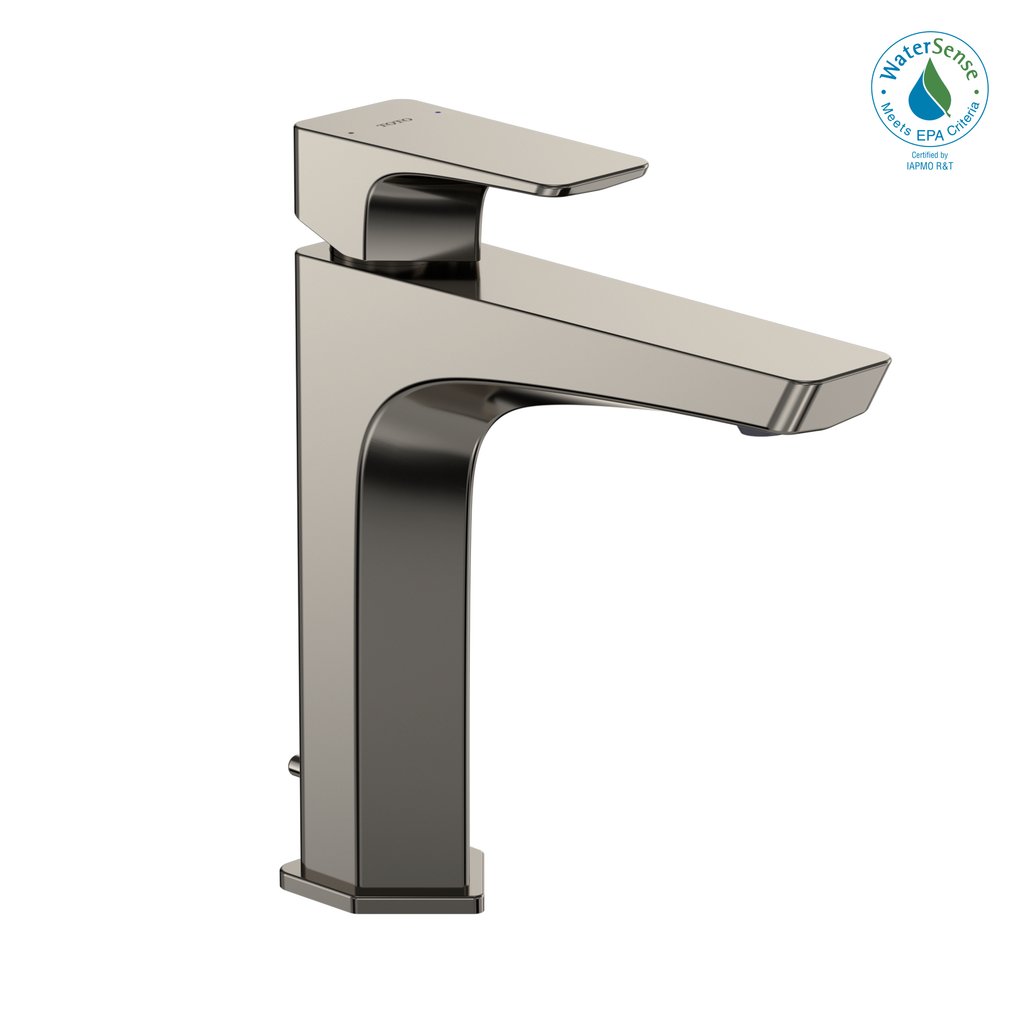TOTO® GE 1.2 GPM Single Handle Semi-Vessel Bathroom Sink Faucet with COMFORT GLIDE Technology, Polished Nickel - TLG07303U#PN