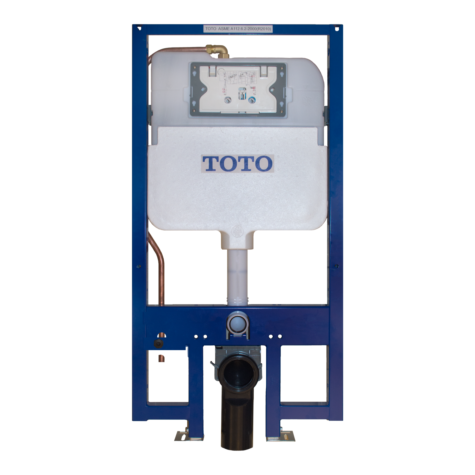 TOTO® DuoFit® In-Wall Toilet Tank with Dual-Max® Dual-Flush 1.28 and 0.9 GPF System with Copper Supply - WT172M