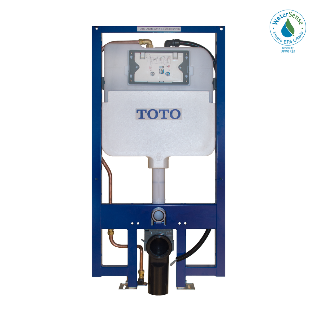 TOTO® DUOFIT® In-Wall Dual Flush 1.28 and 0.9 GPF Tank System with WASHLET®+ Auto Flush Ready Copper Supply Line - WT173MA