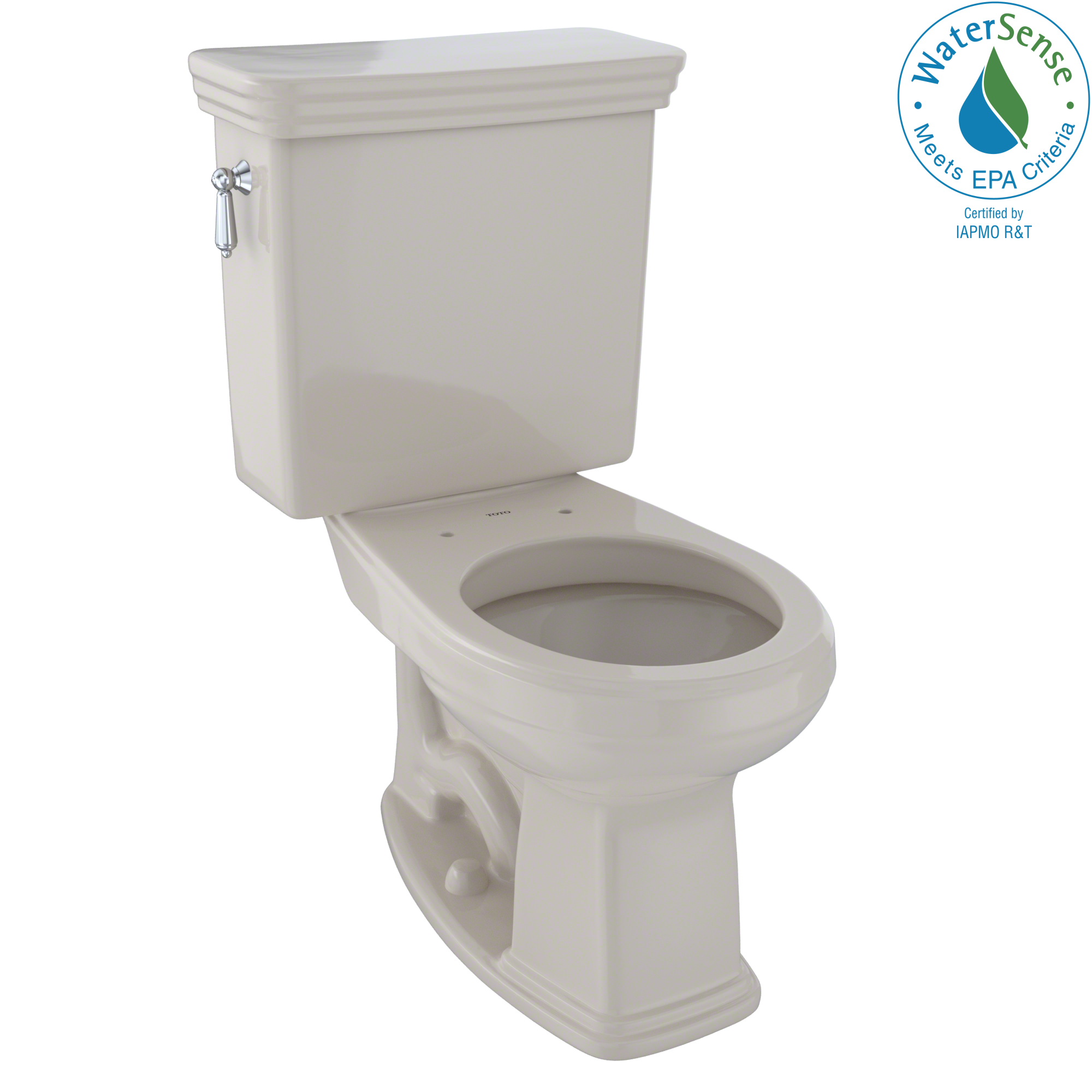 TOTO® Eco Promenade® Two-Piece Round 1.28 GPF Universal Height Toilet, Bone - CST423EF#03