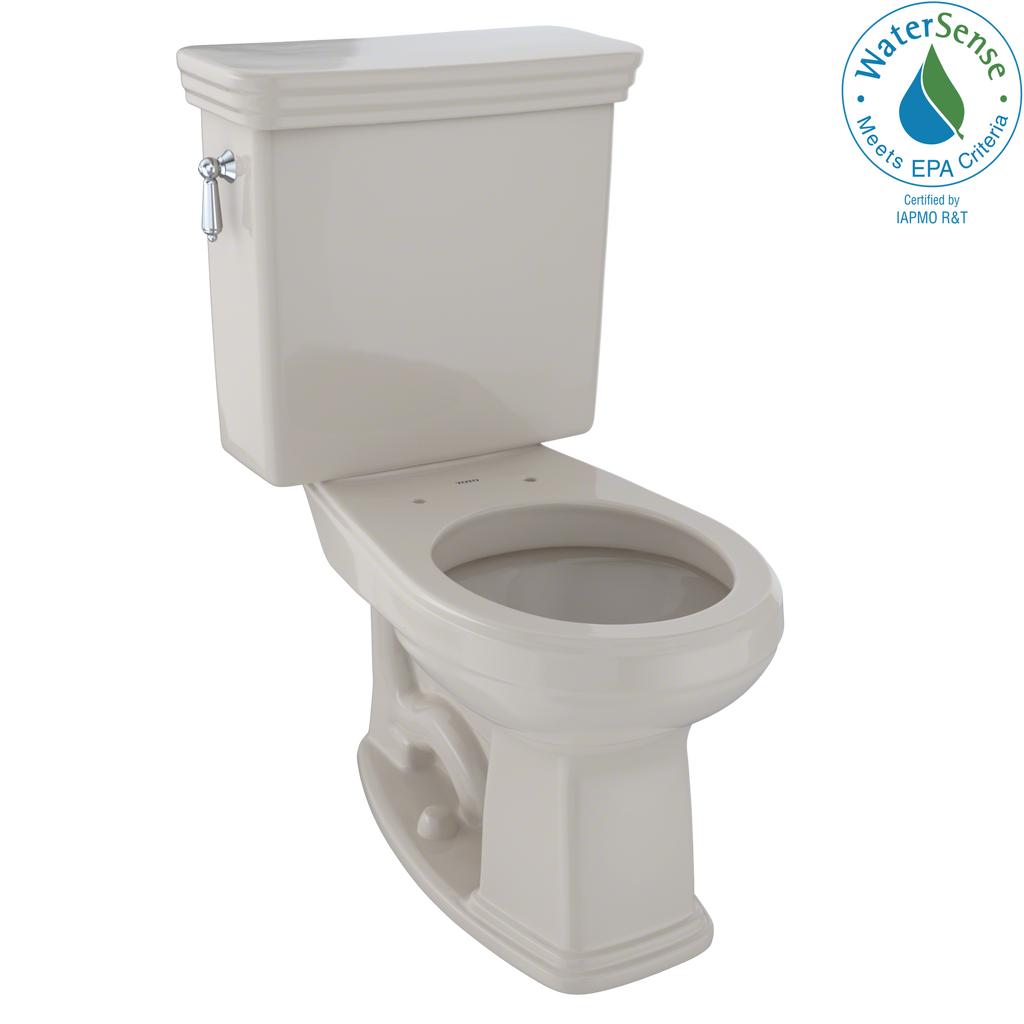 TOTO® Eco Promenade® Two-Piece Round 1.28 GPF Universal Height Toilet, Bone - CST423EF#03