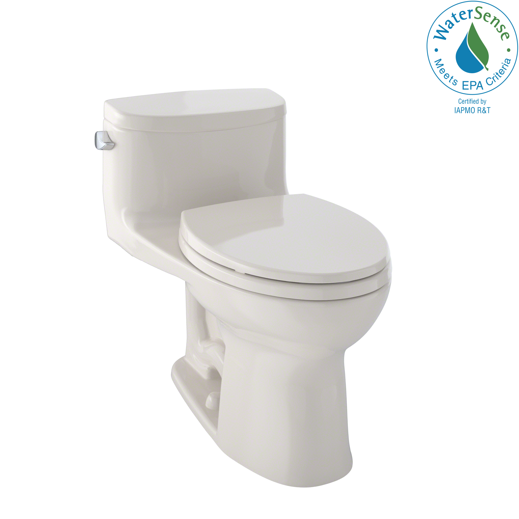 TOTO® Supreme® II One-Piece Elongated 1.28 GPF Universal Height Toilet with CeFiONtect™, Bone - MS634114CEFG#03