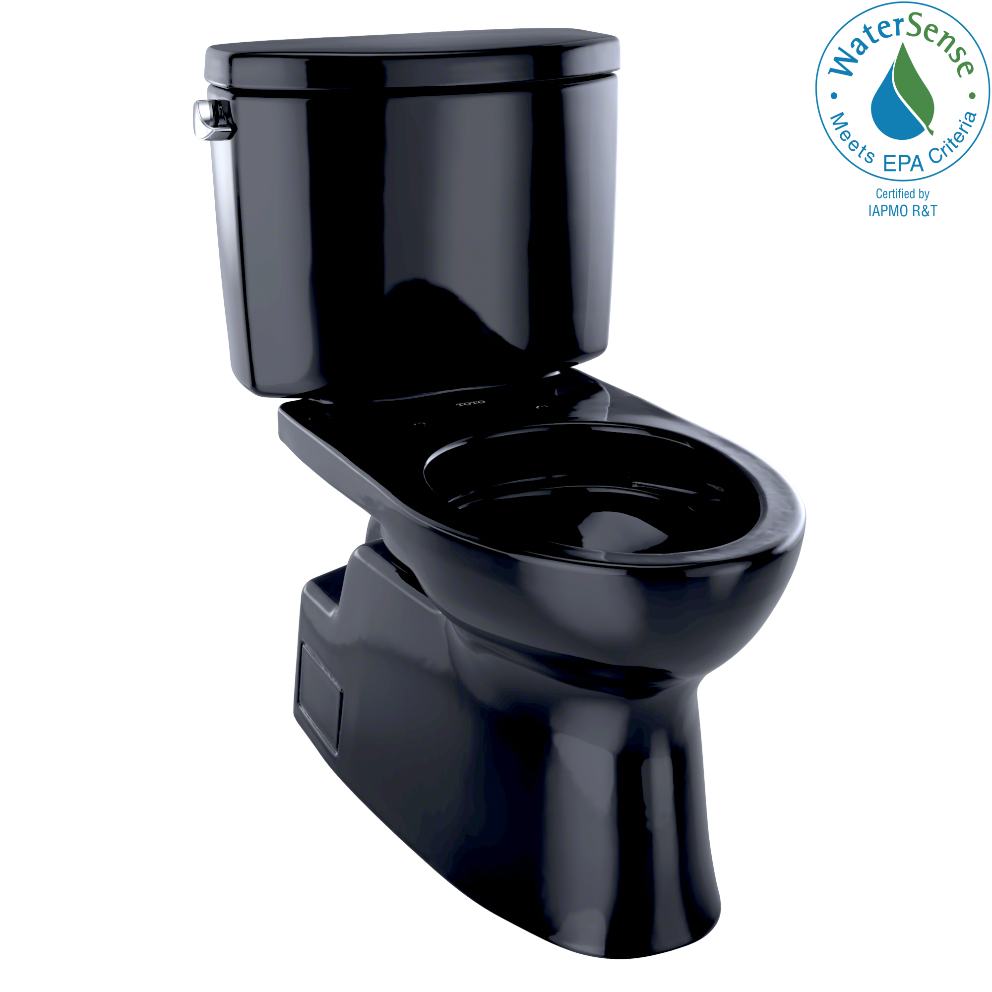 TOTO® Vespin® II Two-Piece Elongated 1.28 GPF Universal Height Skirted Design Toilet, Ebony - CST474CEF#51