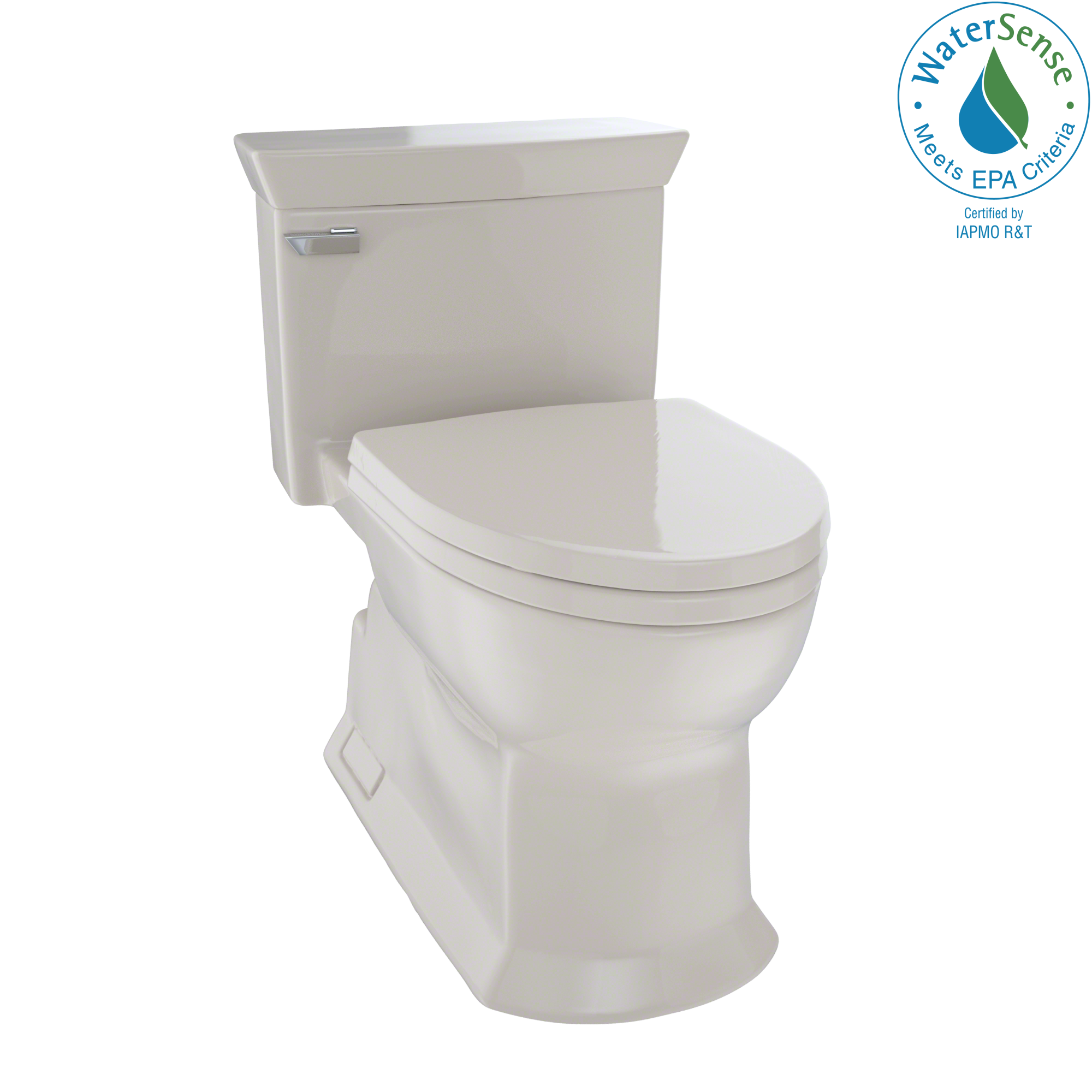 TOTO® Eco Soirée® One Piece Elongated 1.28 GPF Universal Height Skirted Toilet with CeFiONtect™, Bone - MS964214CEFG#03