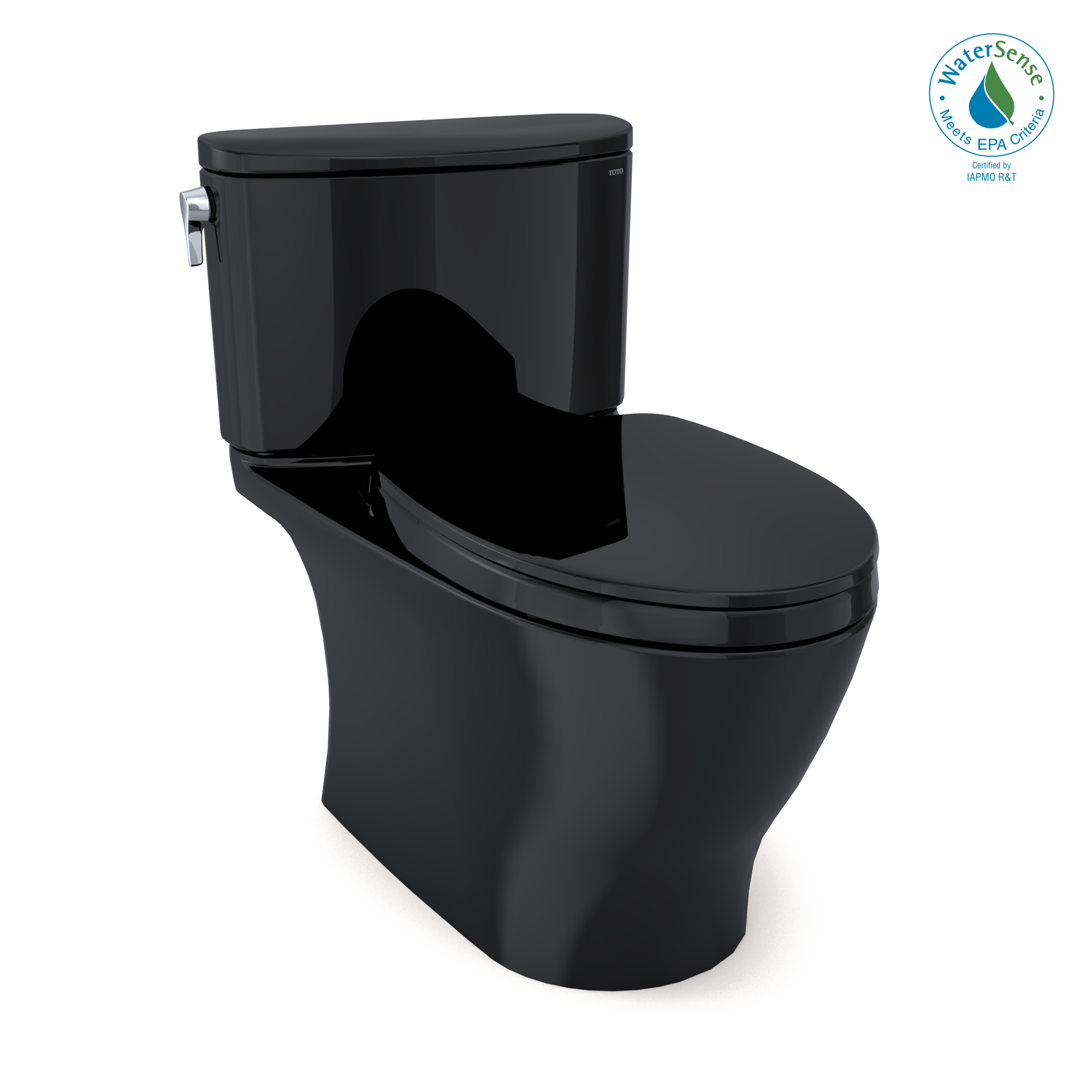 TOTO® Nexus® 1G® Two-Piece Elongated 1.0 GPF Universal Height Toilet with SS124 SoftClose Seat, WASHLET+ Ready, Ebony - MS442124CUF#51