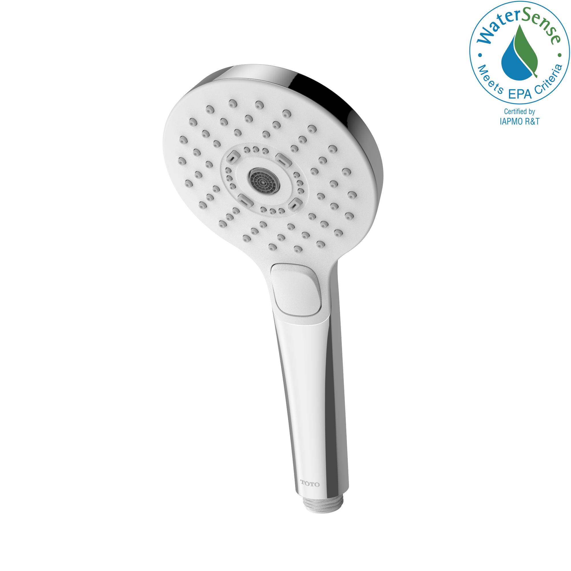 TOTO® G Series Round Three Spray Modes 4 inch 1.75 GPM Handshower with ACTIVE WAVE, COMFORT WAVE, and WARM SPA, Polished Chrome - TBW01011U4#CP