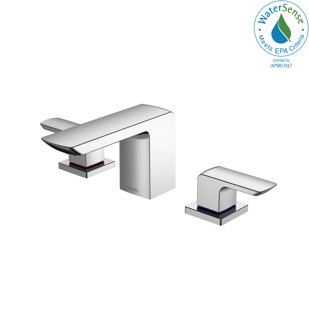 TOTO® GR 1.2 GPM Two Handle Widespread Bathroom Sink Faucet, Polished Chrome - TLG02201U#CP