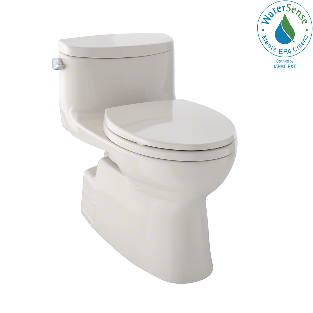 TOTO® Carolina® II One-Piece Elongated 1.28 GPF Universal Height Skirted Toilet with CeFiONtect™, Bone - MS644114CEFG#03