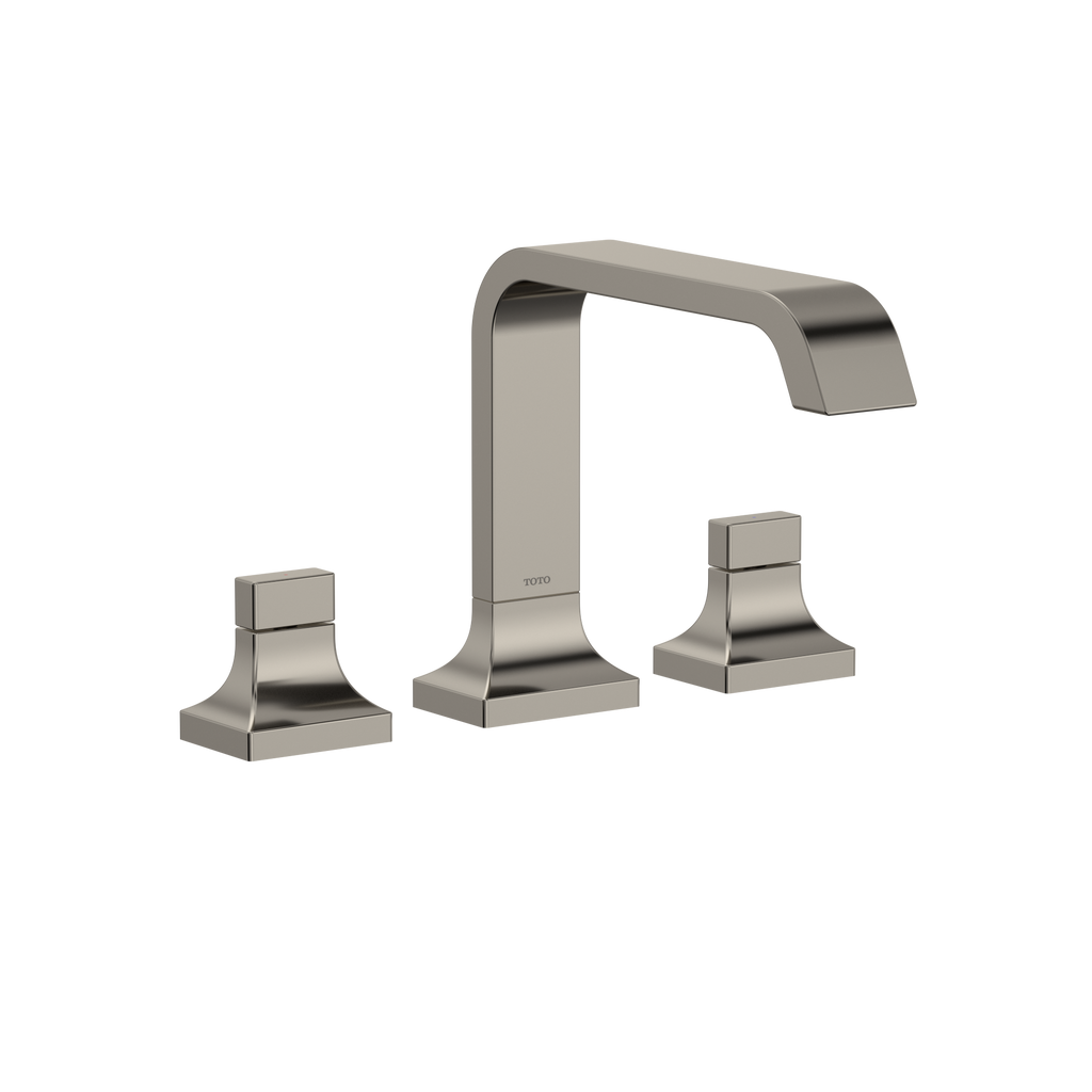 TOTO® GC Two-Handle Deck-Mount Roman Tub Filler Trim, Polished Nickel - TG08201U#PN