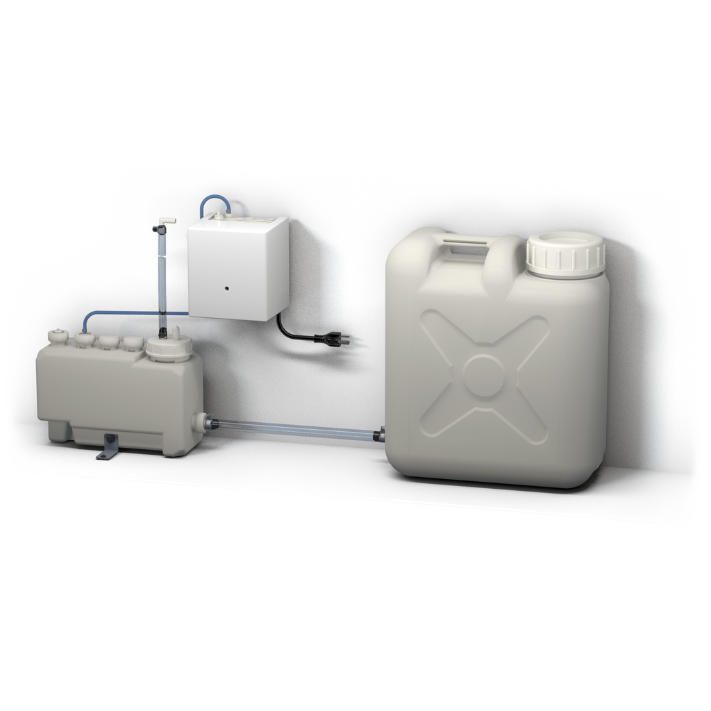 TOTO® Touchless Auto Sensor Soap Dispenser with Controller, 3 Liter Reservoir, and 20 Liter Subtank for 2 Spout Compatibility- TLK01106U