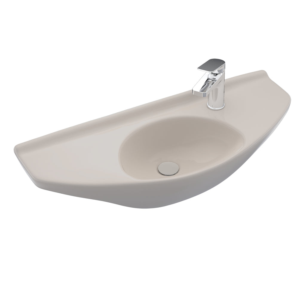 TOTO® Oval Wall-Mount Bathroom Sink with CeFiONtect™, Sedona Beige - LT650G#12