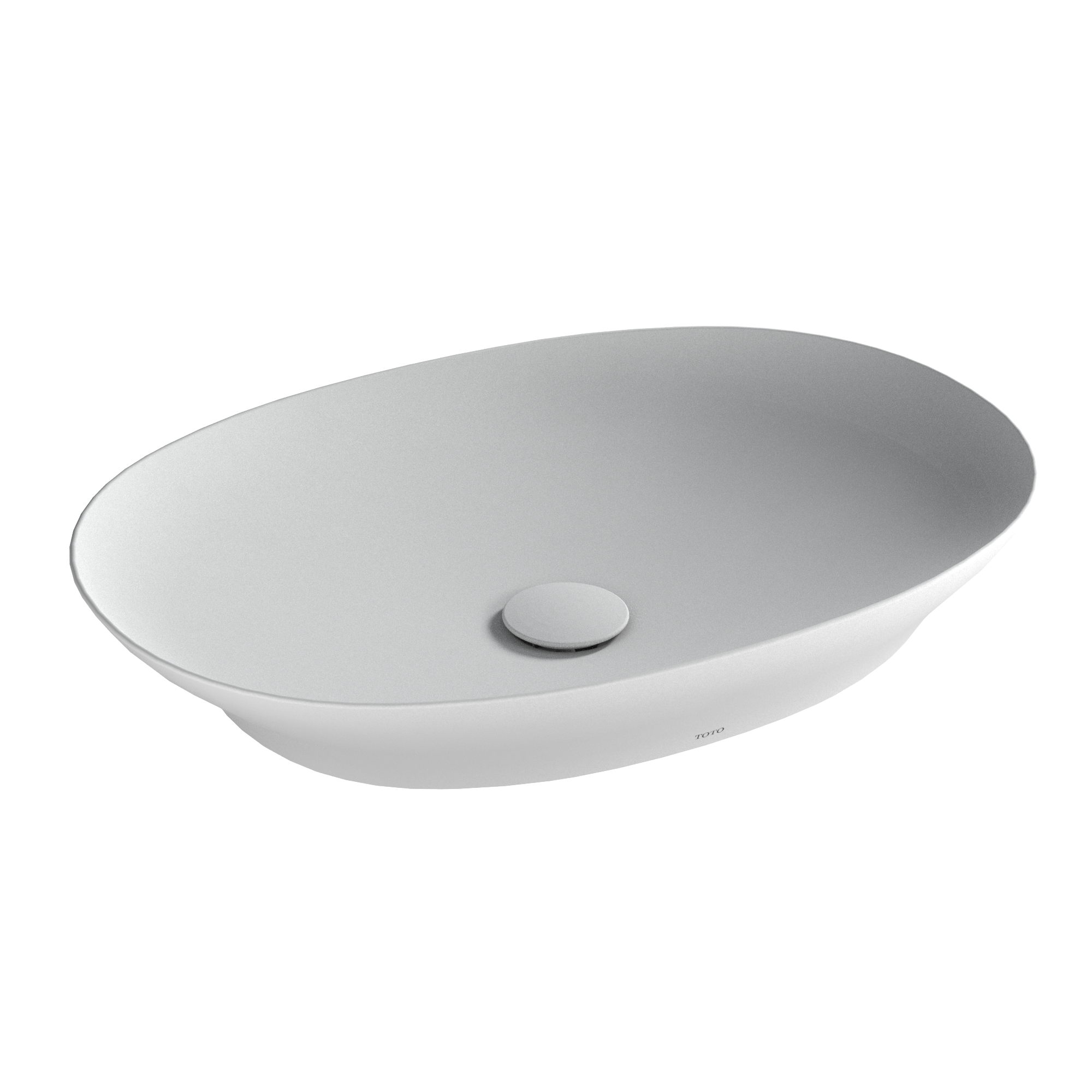 TOTO® Kiwami® Oval 24 Inch Vessel Bathroom Sink with CEFIONTECT®, CLEAN MATTE - LT474MT#CMW