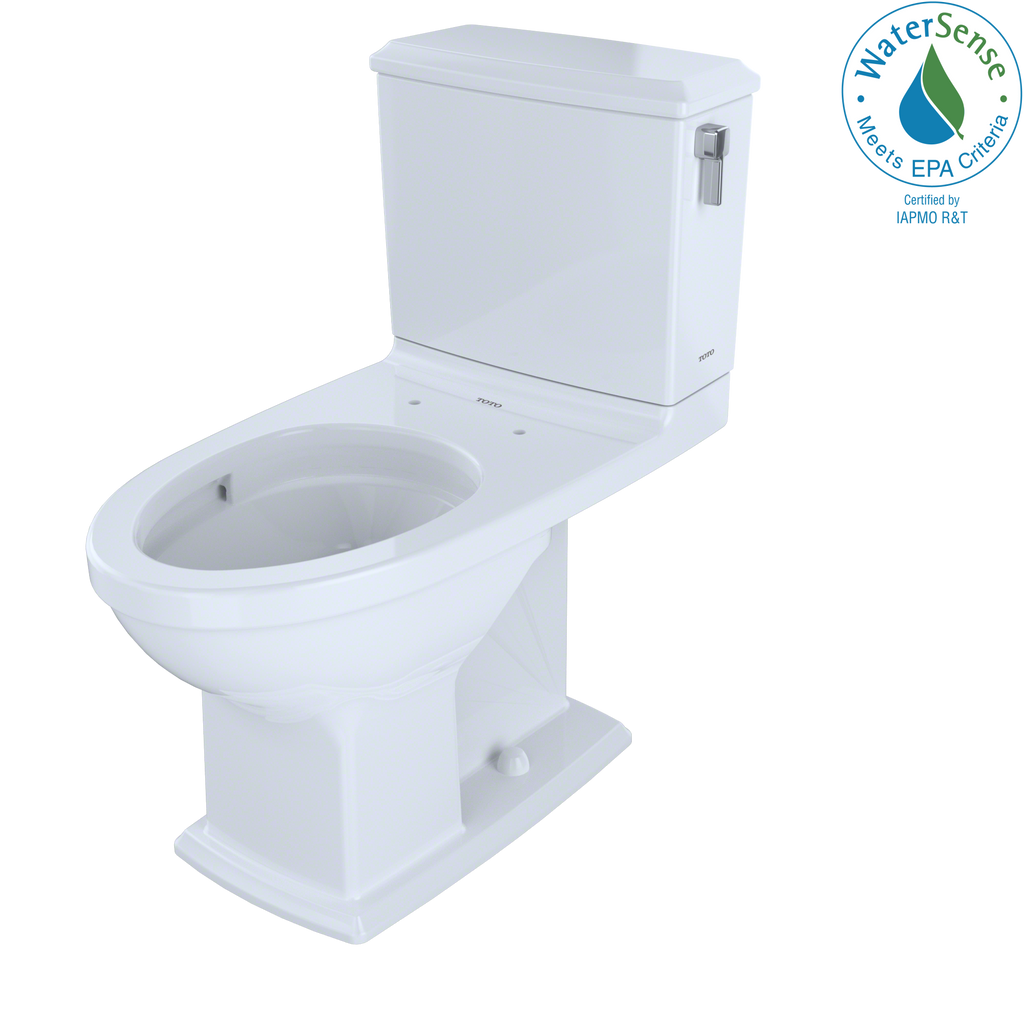 TOTO® Connelly® Two-Piece Elongated Dual-Max® 1.28 and 0.9 GPF Universal Height Toilet with CeFiONtect™ and Right Lever, Colonial White - CST494CEMFRG#01