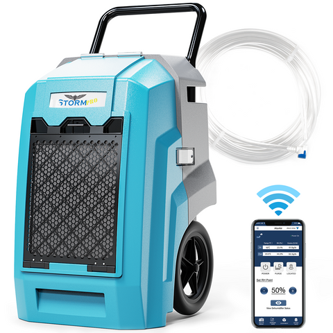 AlorAir Storm Pro Smart WiFi Dehumidifier, 85 PPD Commercial Dehumidifier with Pump, cETL listed, LCD Display, Auto Shut Off, 5 Years Warranty, Industrial dehumidifier for Disaster Restoration