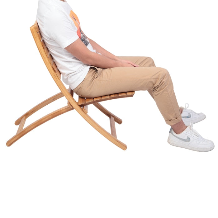 2 Pcs Casual BALI Cross Chair Foldable Modern European Wooden Chair 40x72x76 CM E2S