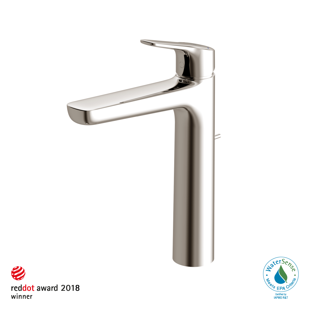 TOTO® GS 1.2 GPM Single Handle Vessel Bathroom Sink Faucet with COMFORT GLIDE™ Technology, Polished Nickel - TLG3305U#PN