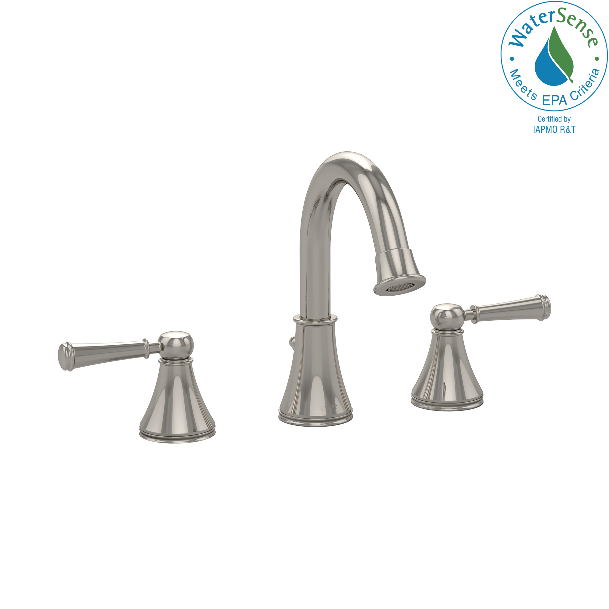 TOTO® Vivian Alta® Two Handle Widespread 1.2 GPM Bathroom Sink Faucet, Polished Nickel - TL220DD1H12#PN