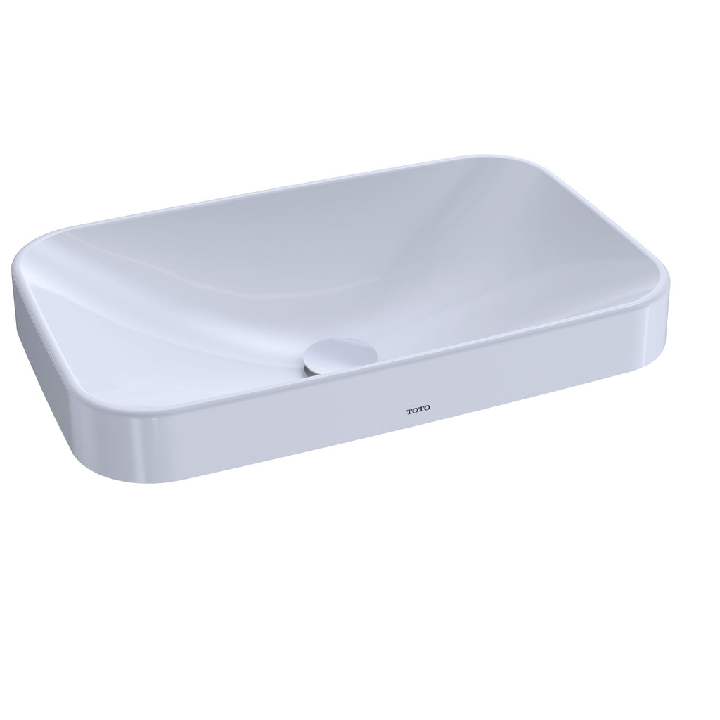 TOTO® Arvina™ Rectangular 23" Vessel Bathroom Sink with CeFiONtect™, Cotton White - LT426G#01
