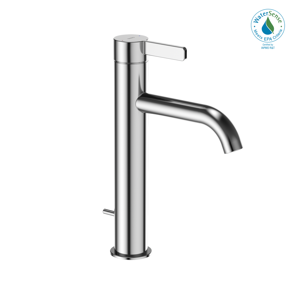 TOTO® GF 1.2 GPM Single Handle Semi-Vessel Bathroom Sink Faucet with COMFORT GLIDE Technology, Polished Chrome - TLG11303#CP