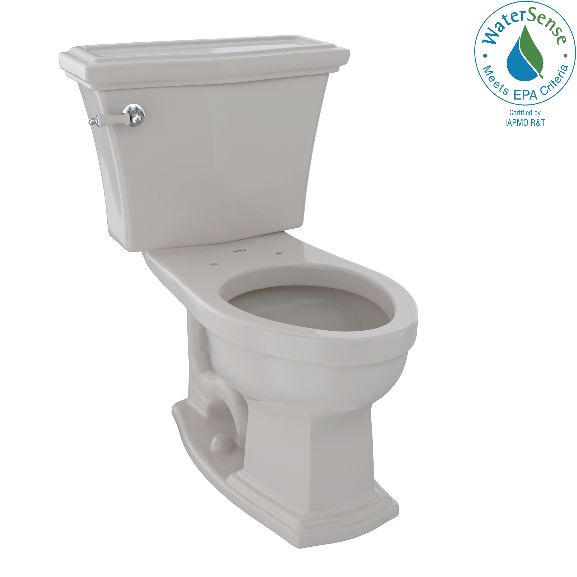 TOTO® Eco Clayton® Two-Piece Elongated 1.28 GPF Universal Height Toilet, Sedona Beige - CST784EF#12