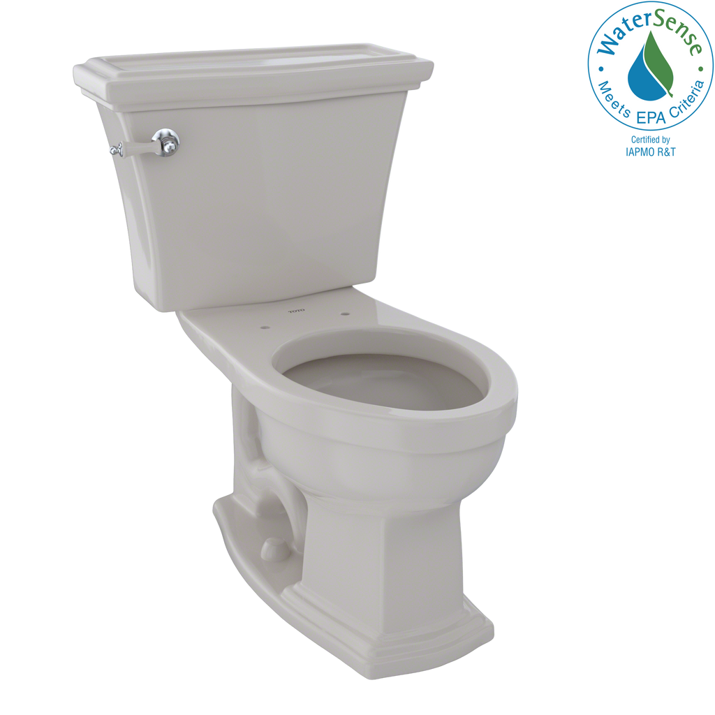 TOTO® Eco Clayton® Two-Piece Elongated 1.28 GPF Universal Height Toilet, Sedona Beige - CST784EF#12